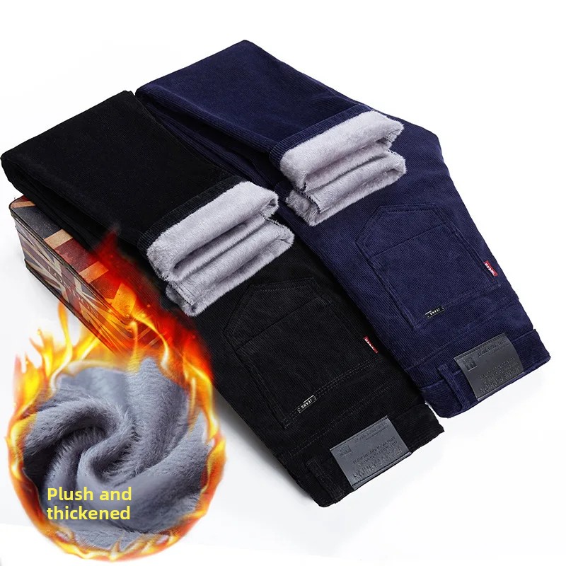 Thickened Fleece Lined Corduro - Corduroy Pant Warm reseña y precio