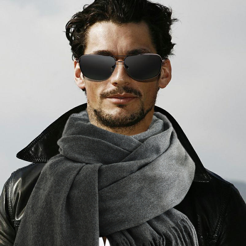 Fashion Scarf Man Winter Warm  - Wool Scarf Men reseña y precio