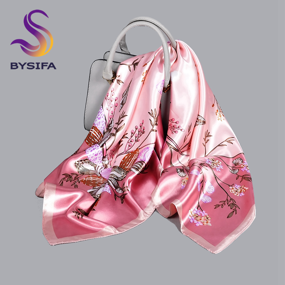 BYSIFA| Pink New Silk Shawl Sc - Shawl Wrap Winter reseña y precio