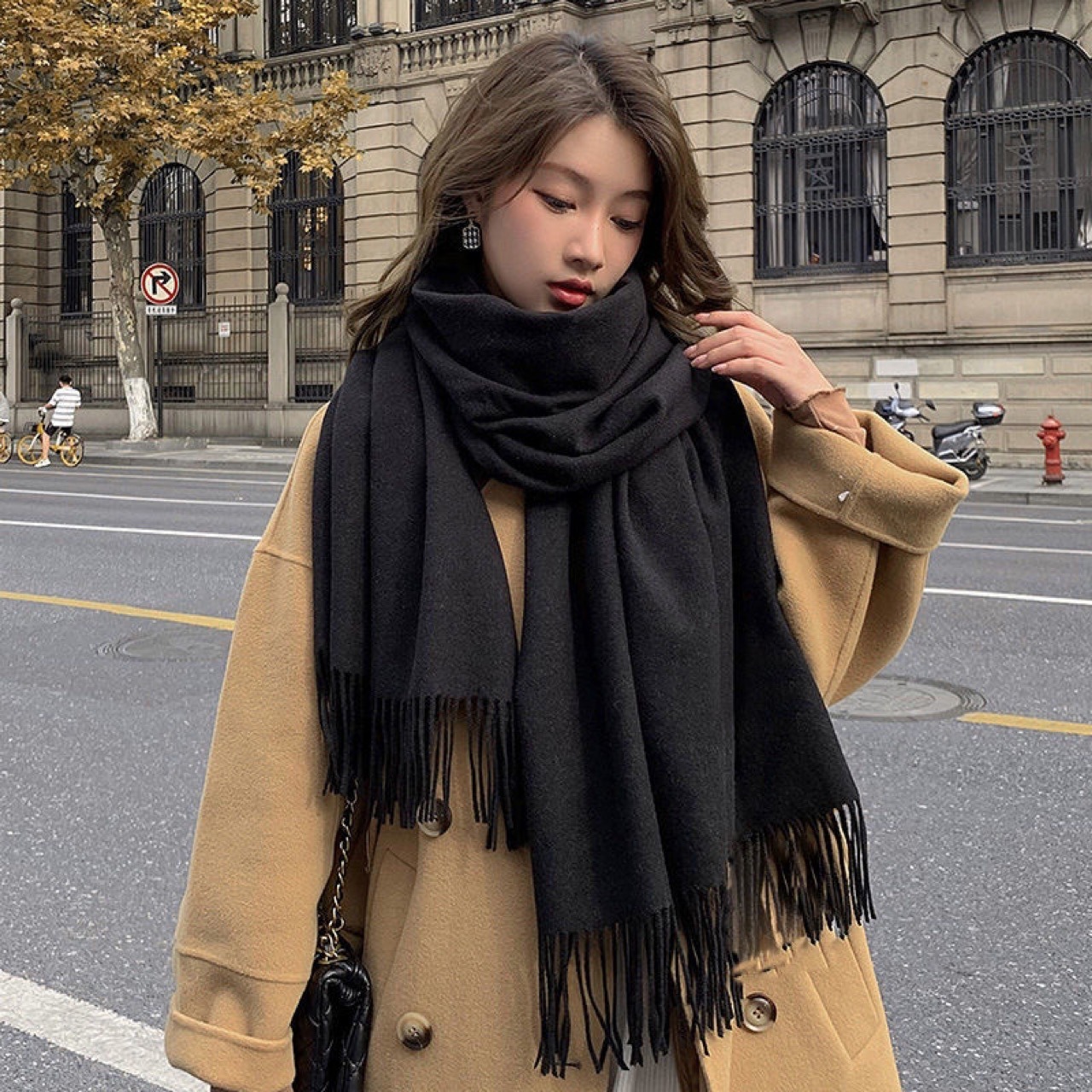New Black Scarf Cashmere Woman - Wool Scarf Men reseña y precio