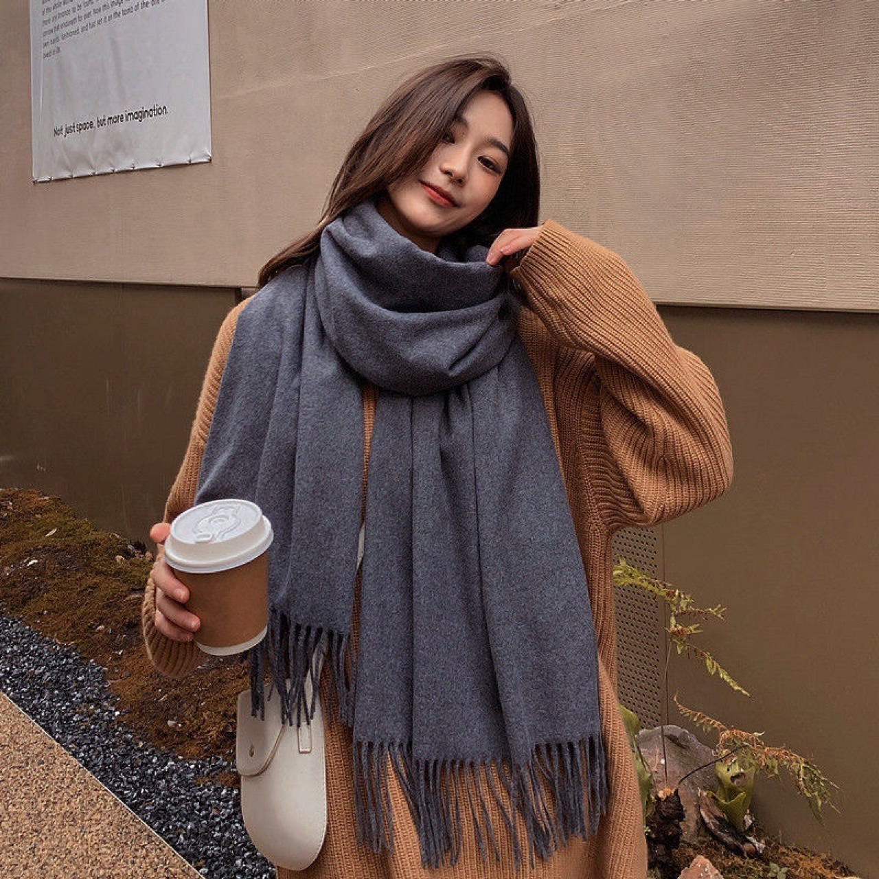 New Black Scarf Cashmere Woman - Wool Scarf Men reseña y precio