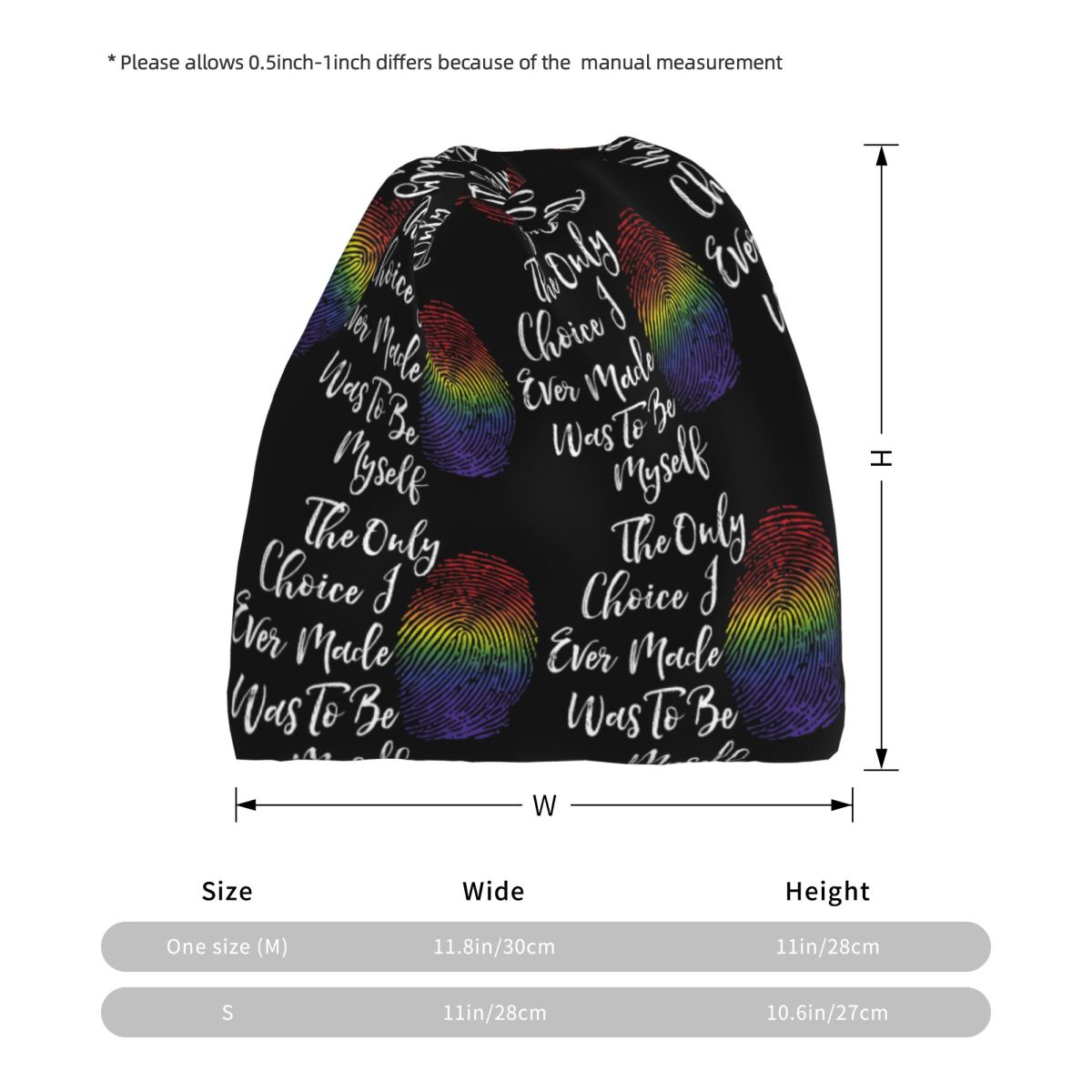 Faux Glitter Rainbow Pride Fla - Knit Beanie Hat Warm reseña y precio