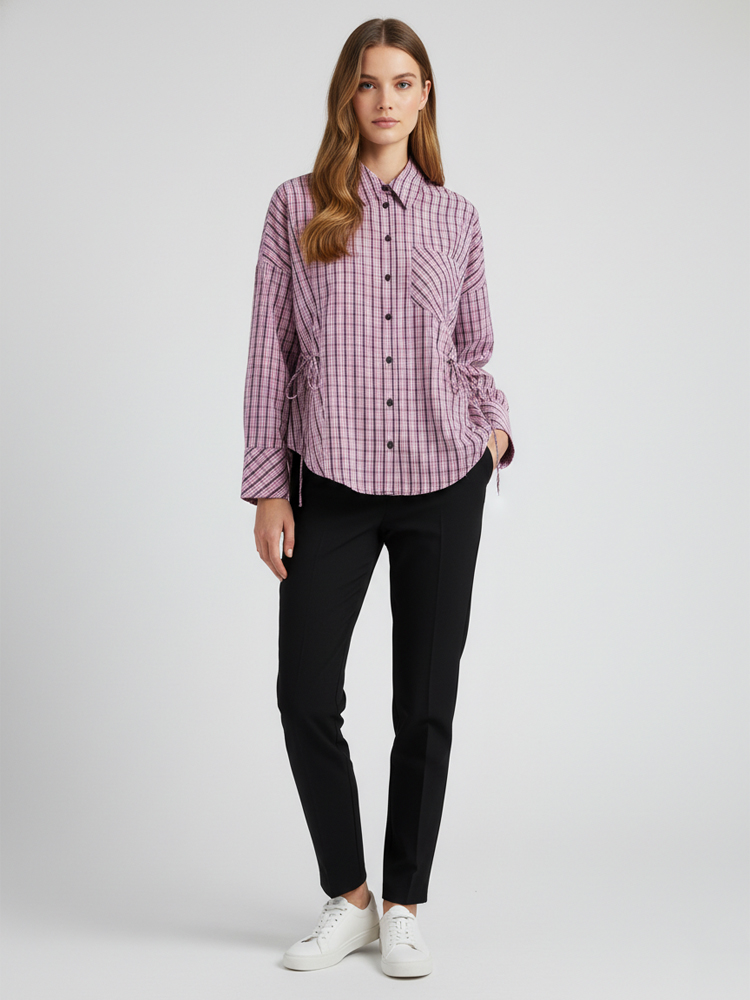 Women's Trendy Plaid Shirt Ele - Flannel Shirt Lined reseña y precio