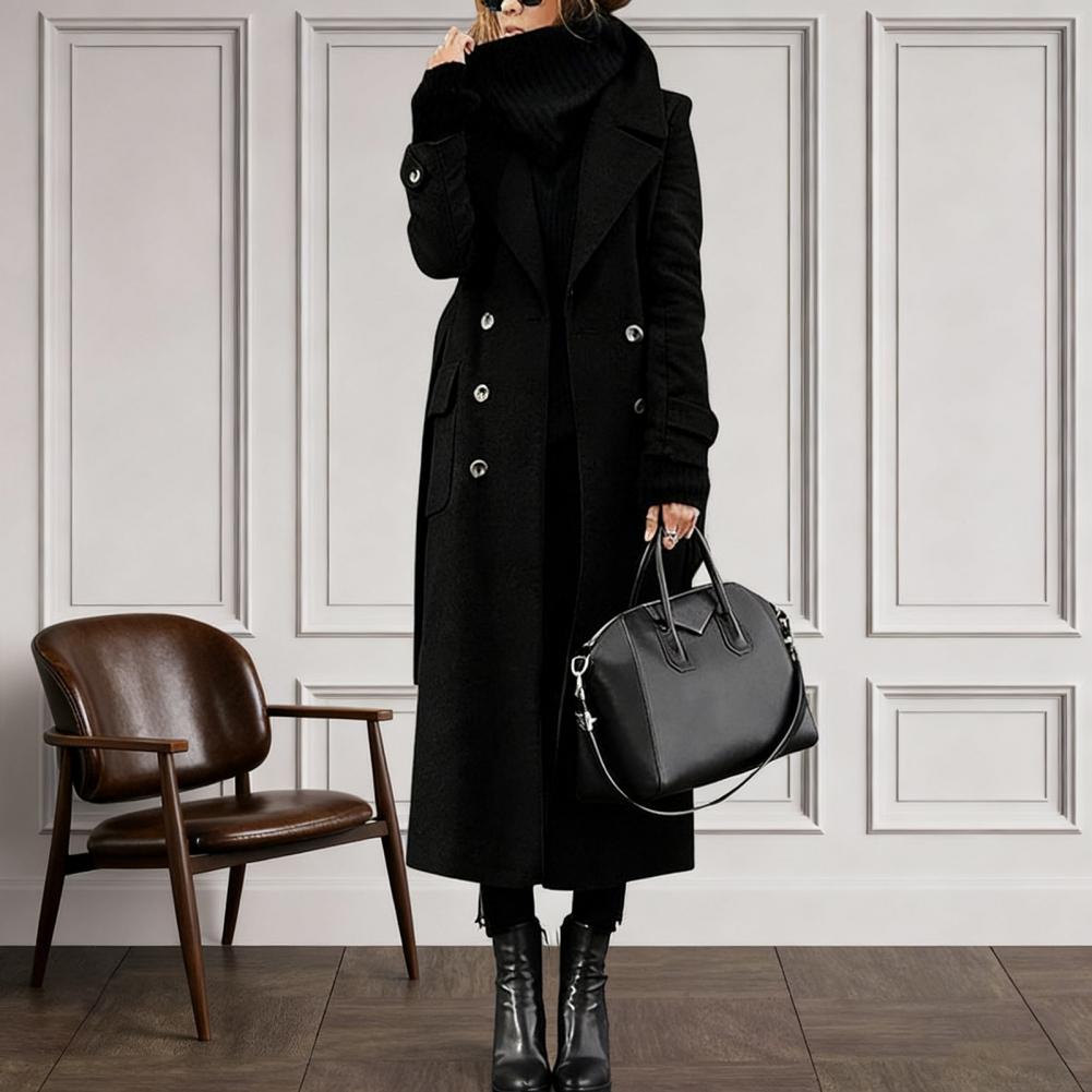 Women Coat Women's Double Brea - Wool Coat Peacoat reseña y precio