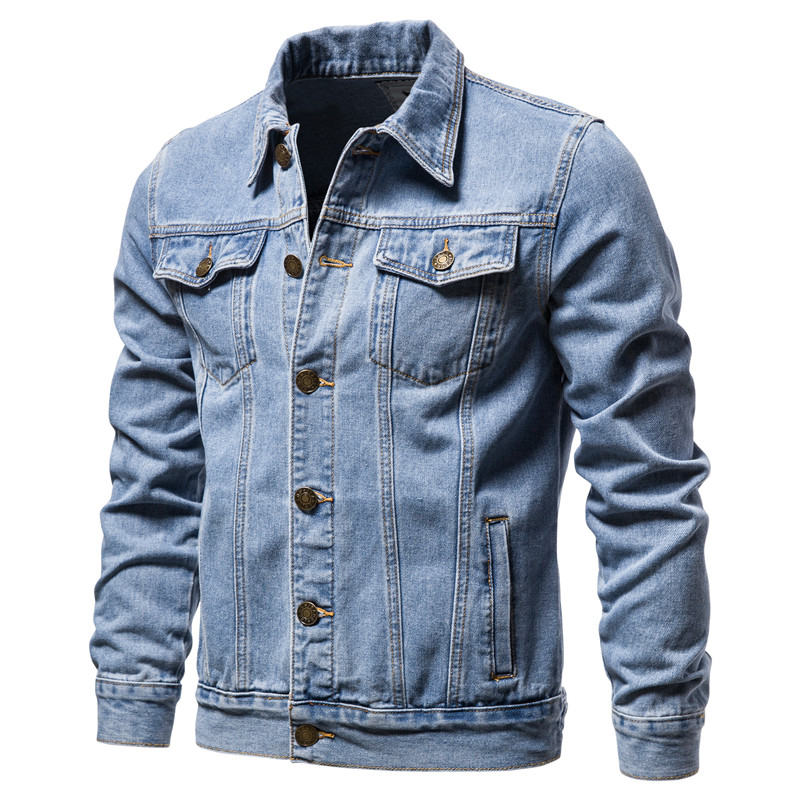 2025 Autumn Men Solid Denim Ja - Down Jacket Packable reseña y precio