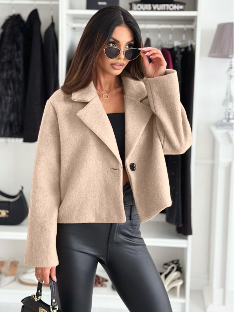 Cropped Trench Coat for Women  - Wool Coat Peacoat reseña y precio