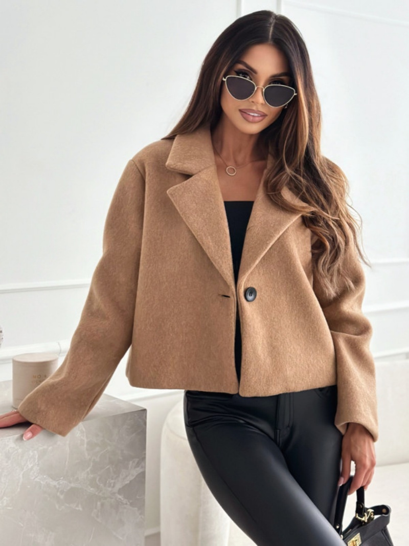 Cropped Trench Coat for Women  - Wool Coat Peacoat reseña y precio