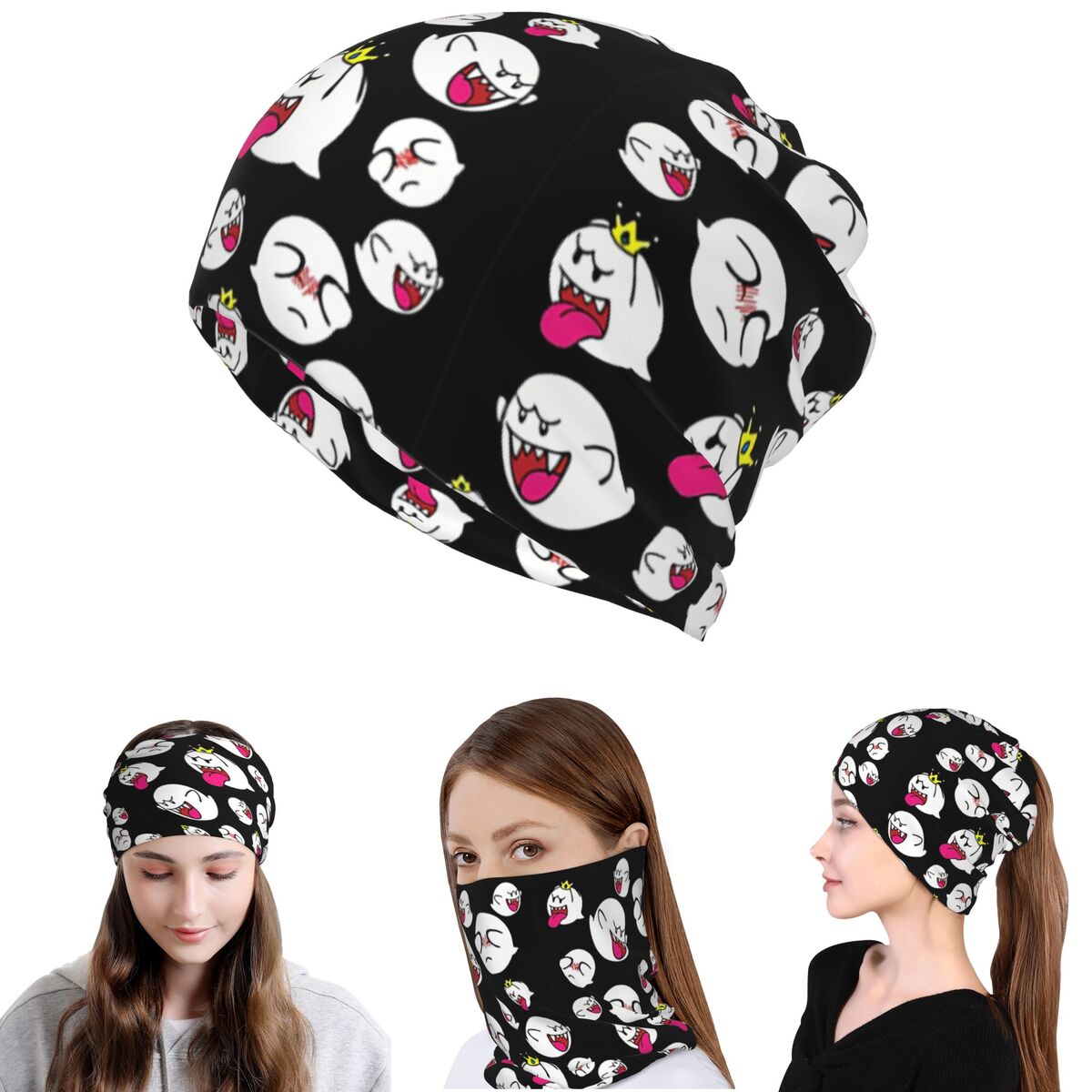 King Boo Bandana Neck Gaiter M - Knit Beanie Hat Warm reseña y precio