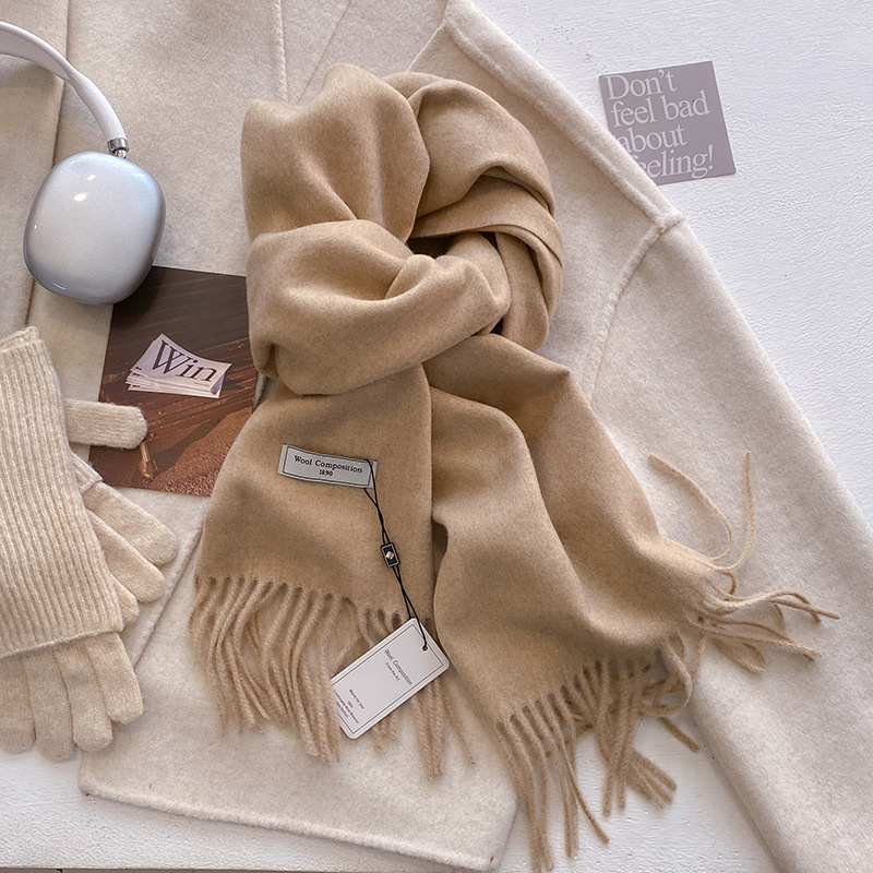 2024 Winter Wool Scarf For Wom - Cashmere Pashmina Wrap reseña y precio