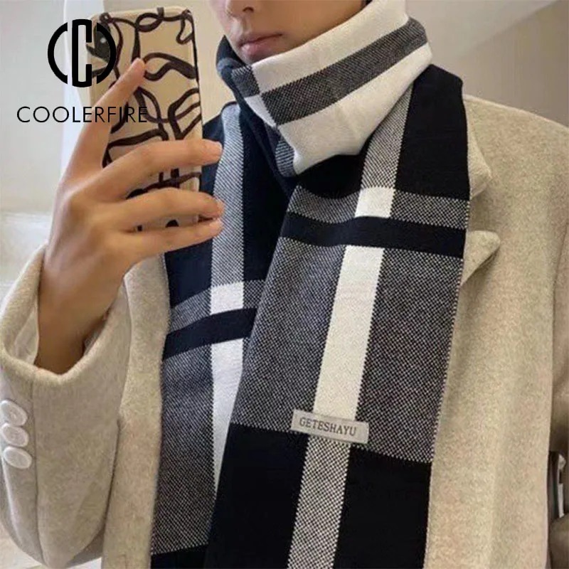 New Winter Men Scarf Keep Warm - Wool Scarf Men reseña y precio