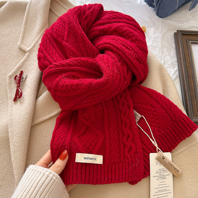 Luxury 100% Wool Scarf Women M - Shawl Wrap Winter reseña y precio