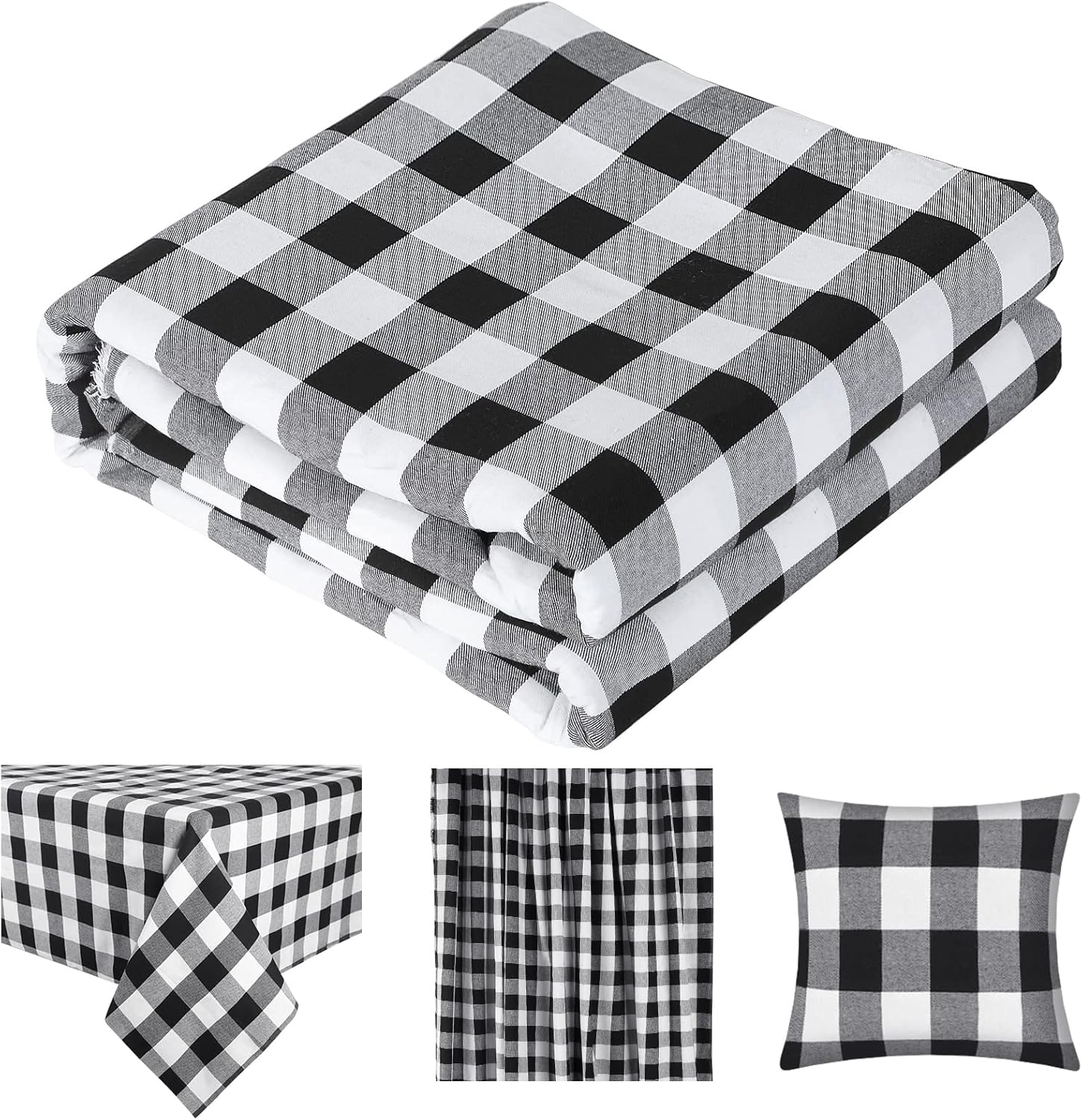 Christmas Plaid Fabric for DIY - Flannel Shirt Lined reseña y precio