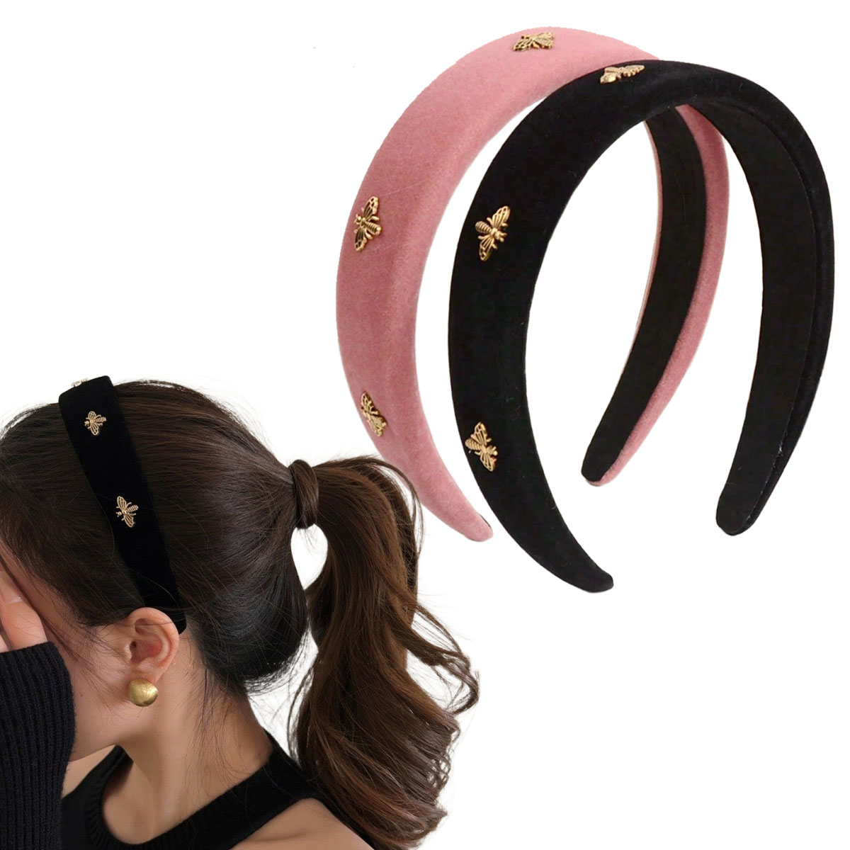 Little Bee Black Velvet Headba - Winter Headband Fleece reseña y precio