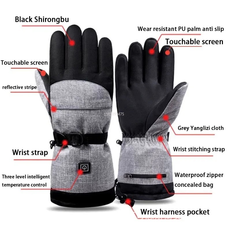Heated Skiing Waterproof Glove - Touch Screen Gloves reseña y precio