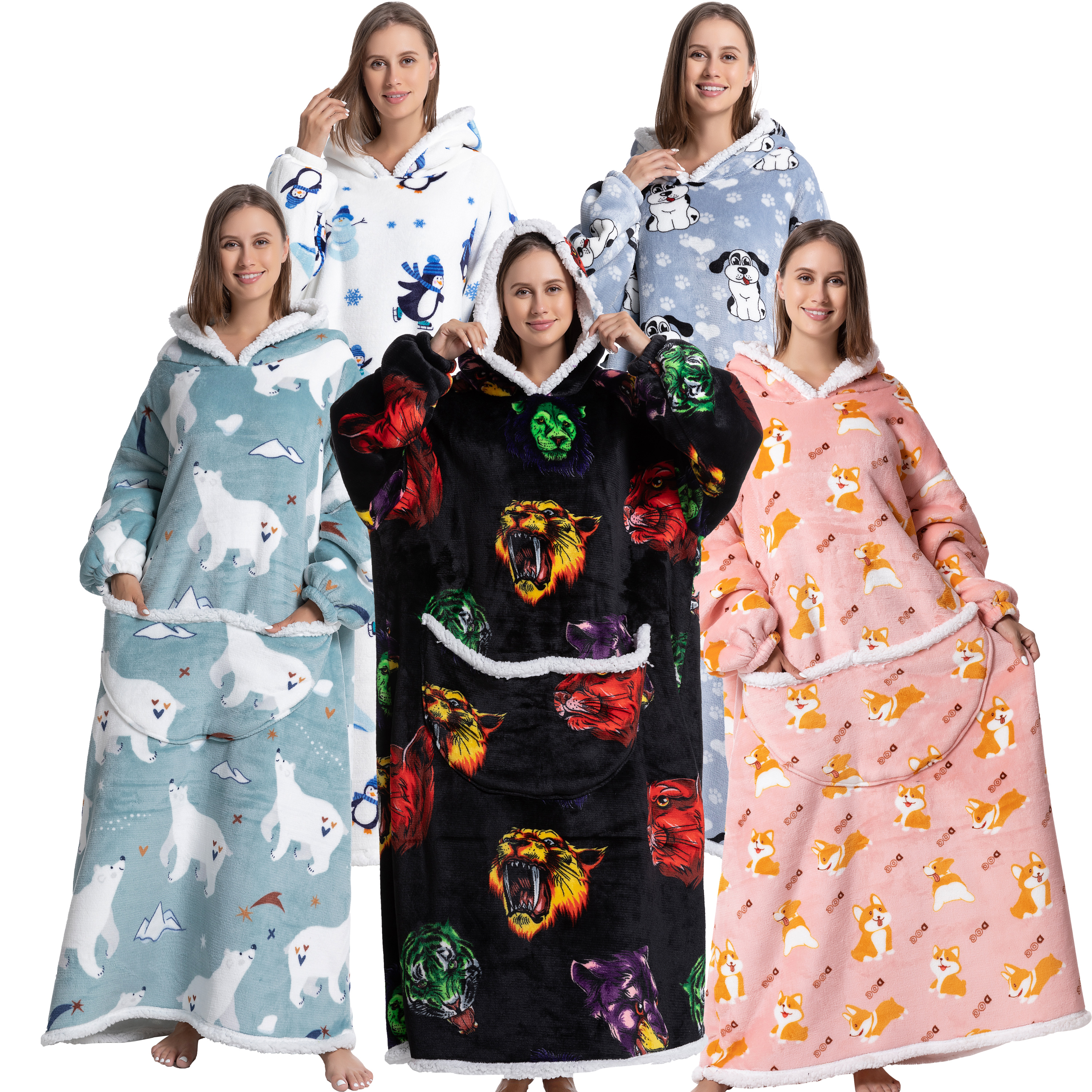 Oversized Wearable Blanket Coz - Sherpa Hoodie Fleece reseña y precio