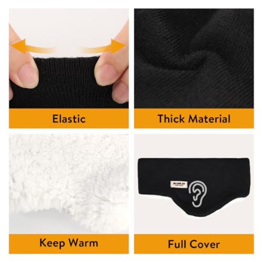 Ear Warmer Fuzzy Fleece Lined  - Fleece Ear Warmer Band reseña y precio