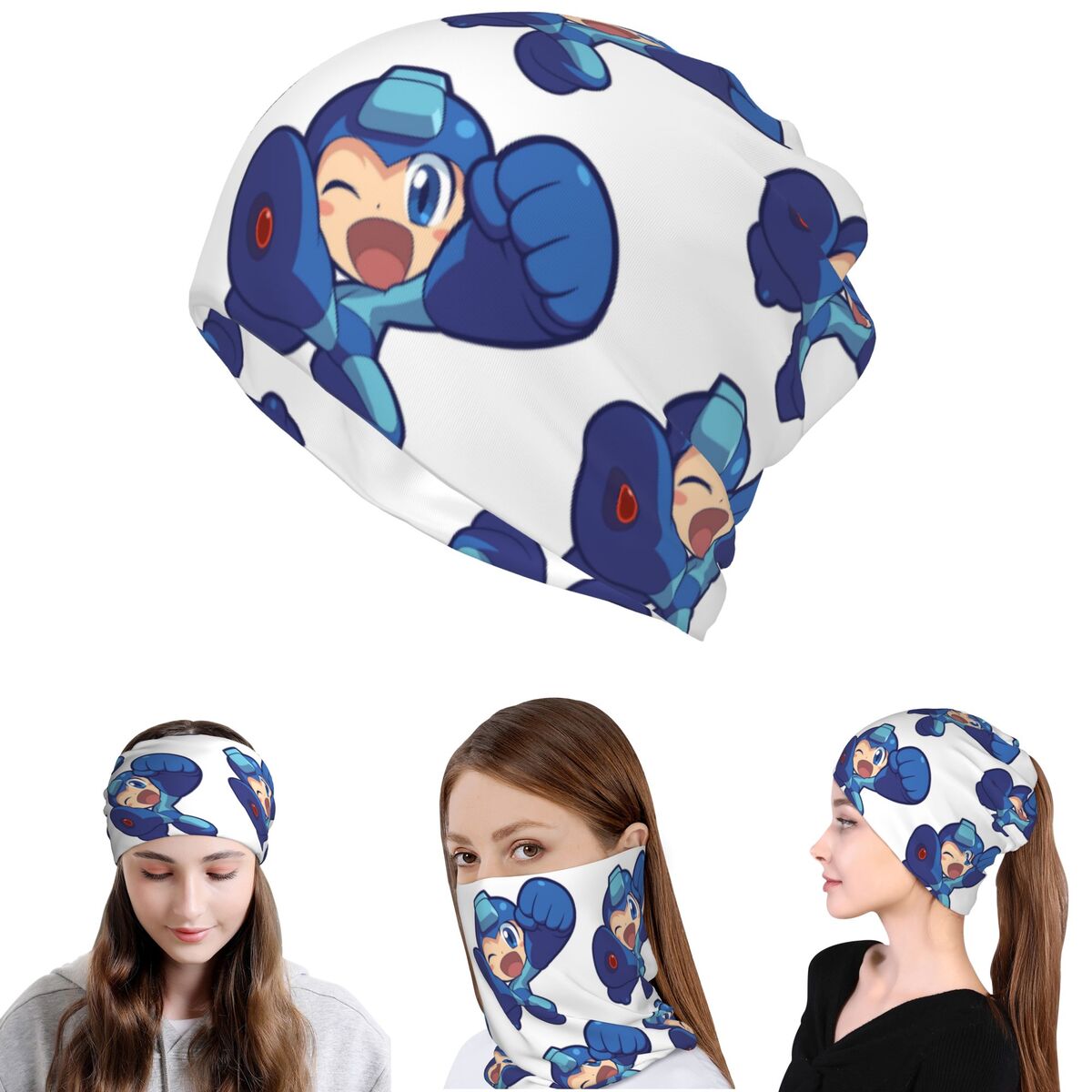 Megaman Video Game Mega Man Ba - Knit Beanie Hat Warm reseña y precio