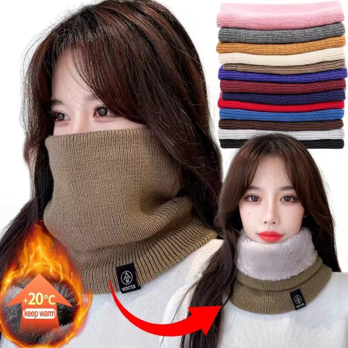 Solid Winter Plush Muffler Woo - Winter Headband Fleece reseña y precio