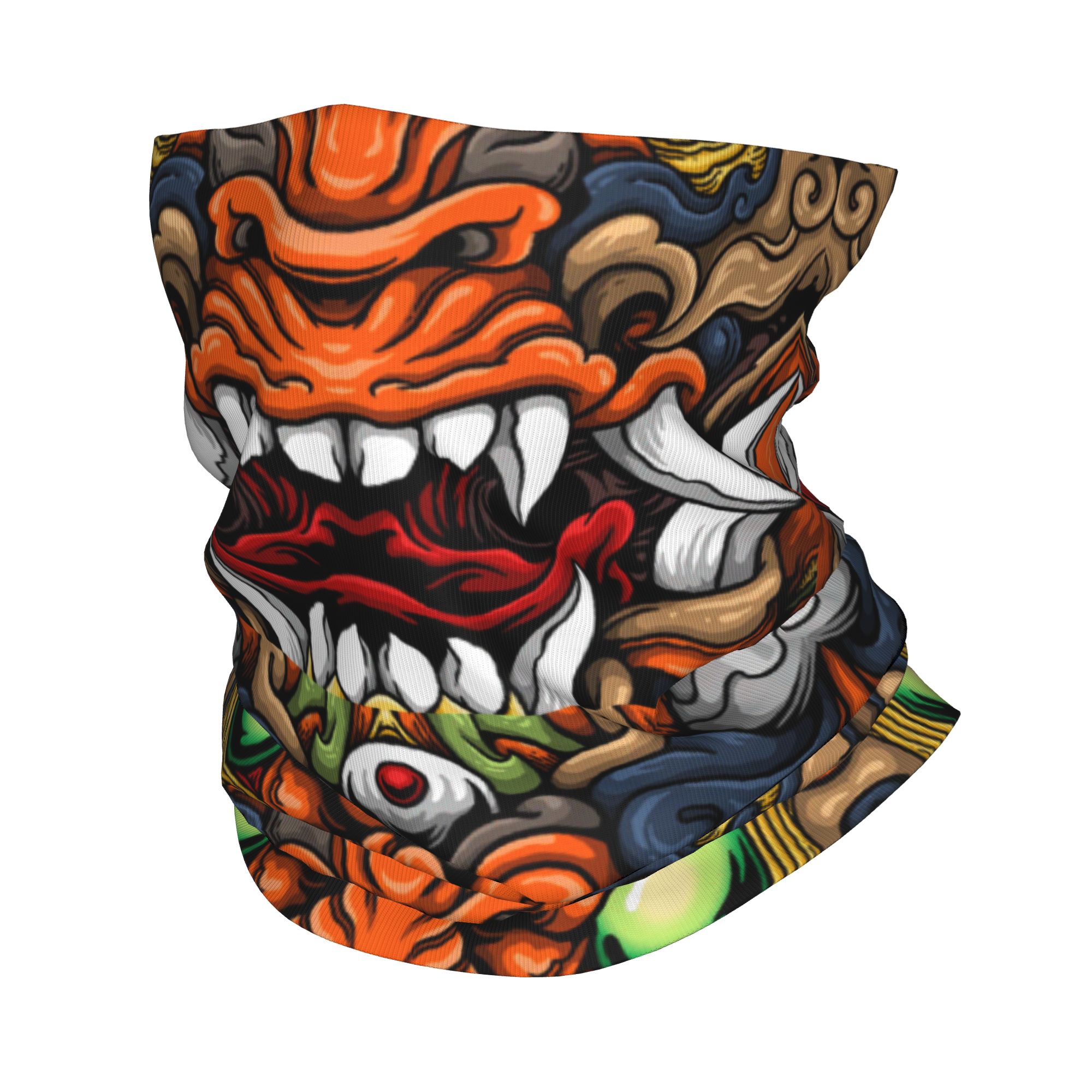 Custom Samurai Demon Oni Winte - Neck Gaiter Fleece reseña y precio