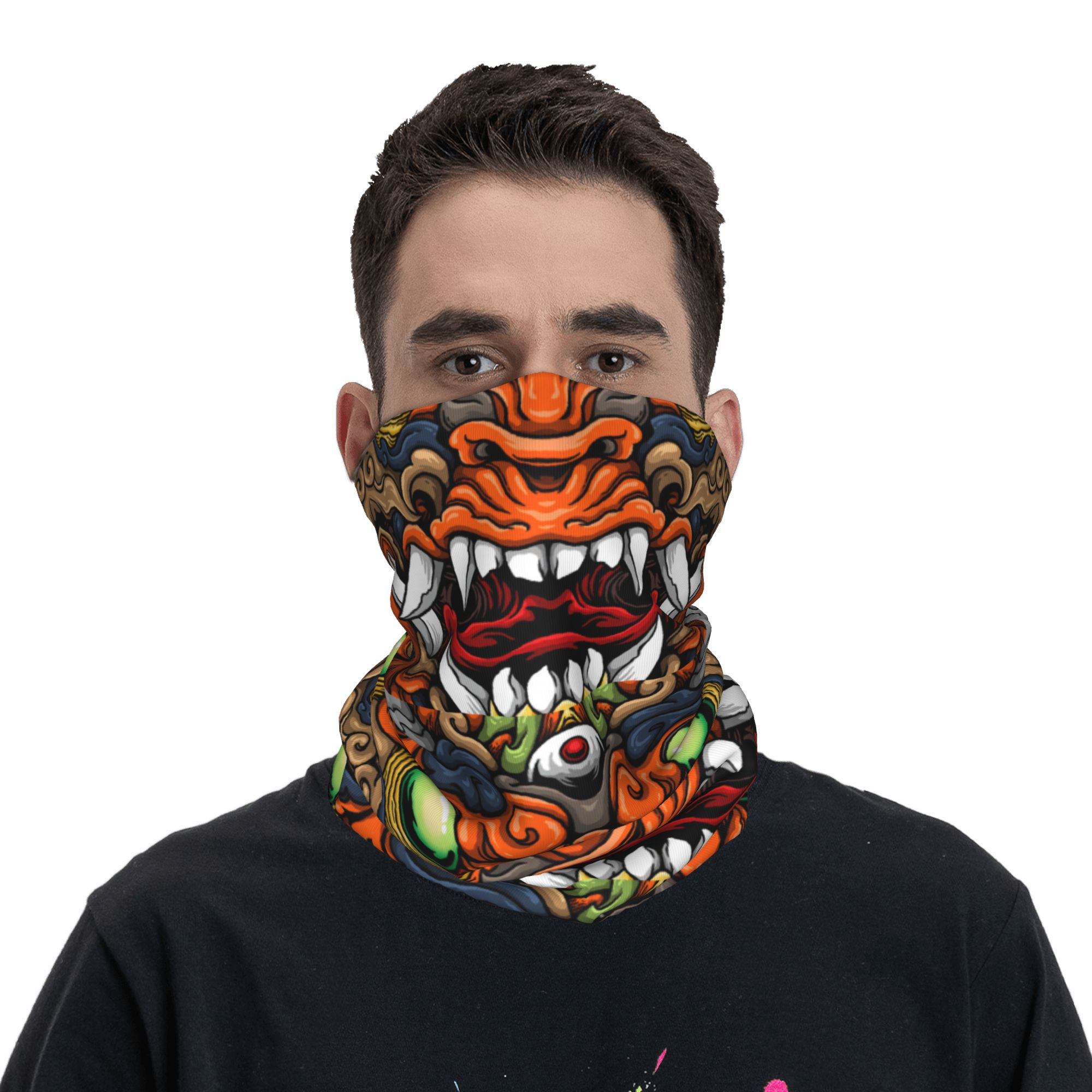 Custom Samurai Demon Oni Winte - Neck Gaiter Fleece reseña y precio