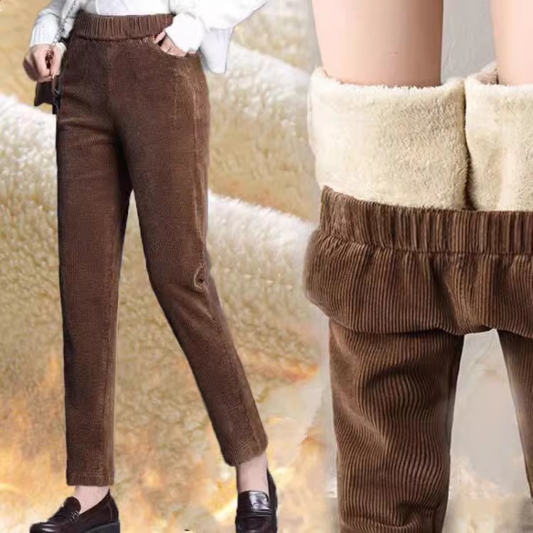 1pcs Women Autumn Winter Plush - Corduroy Pant Warm reseña y precio