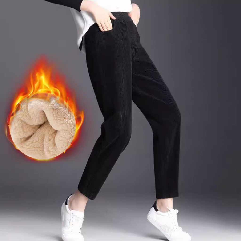 1pcs Women Autumn Winter Plush - Corduroy Pant Warm reseña y precio