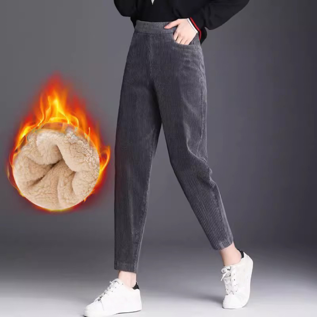 1pcs Women Autumn Winter Plush - Corduroy Pant Warm reseña y precio