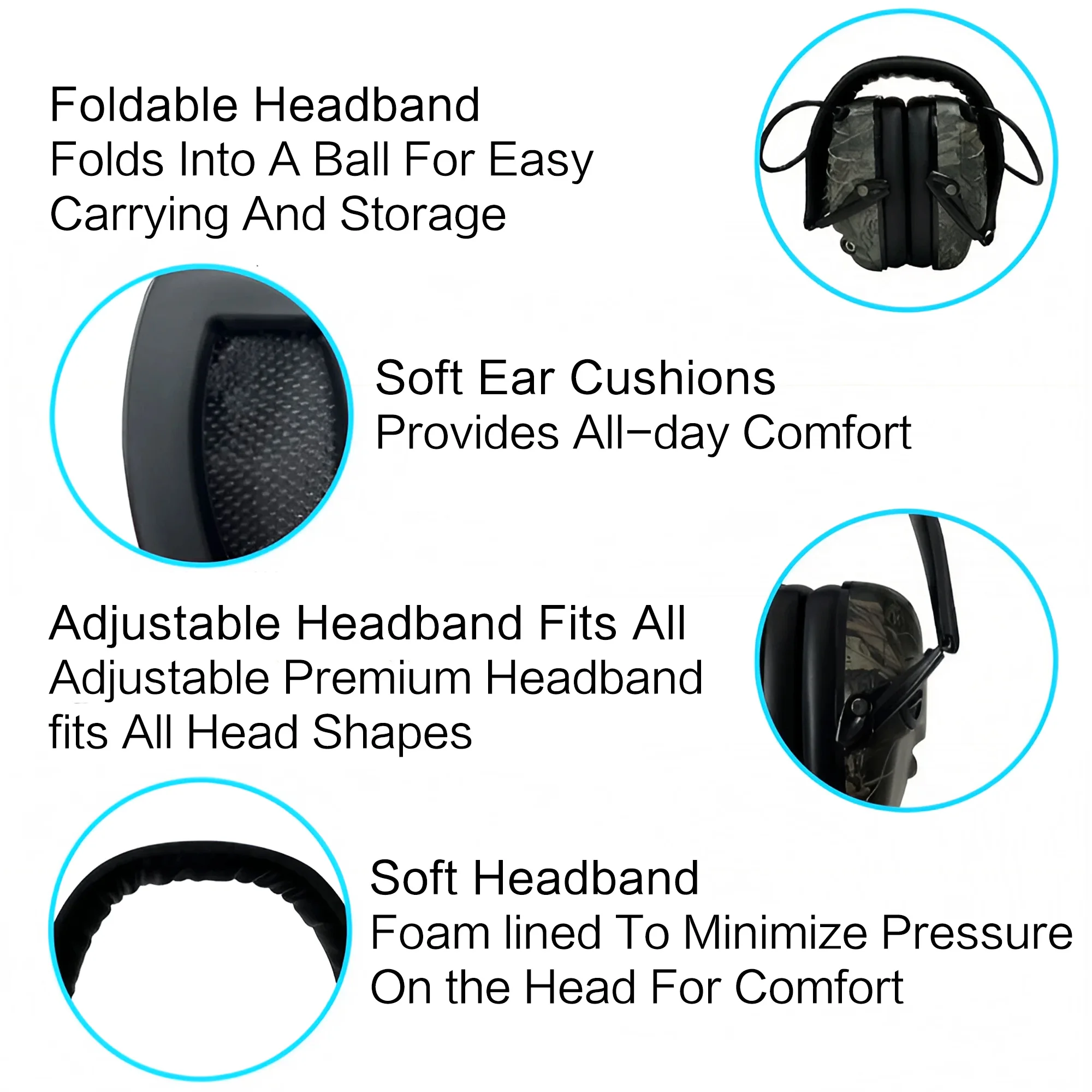 Outdoor Tactical Electronic Sh - Earmuffs Foldable reseña y precio