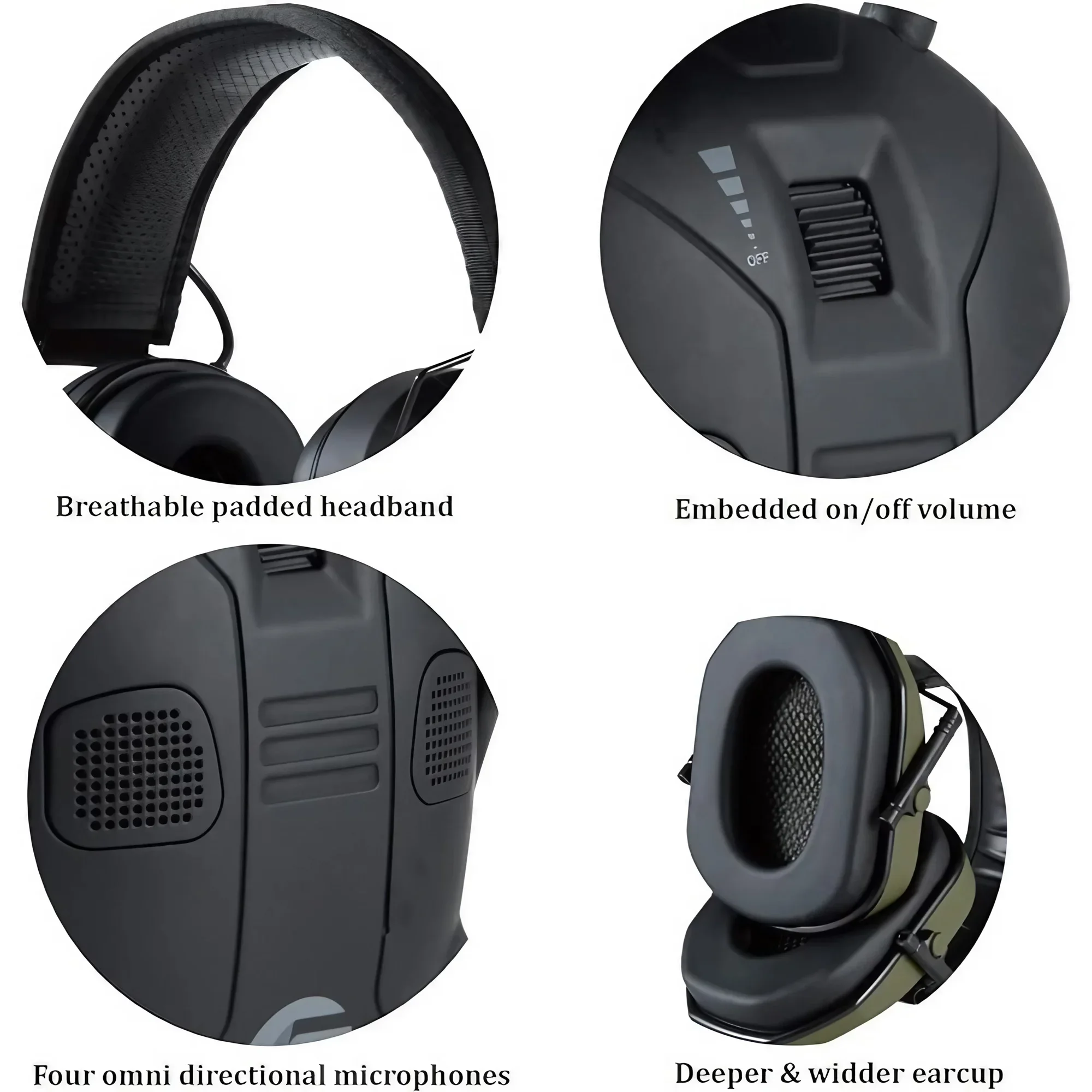 Foldable Tactical Electronic E - Earmuffs Foldable reseña y precio